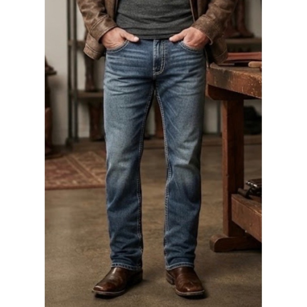 Ariat M2 Traditional Relaxed Boot Cut Jeans Mens 30x34 Medium Wash Denim
